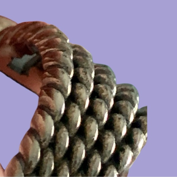 David Yurman 925 silver Amethyst and diamond classic cable rope ring.  4 cables - Picture 3 of 15